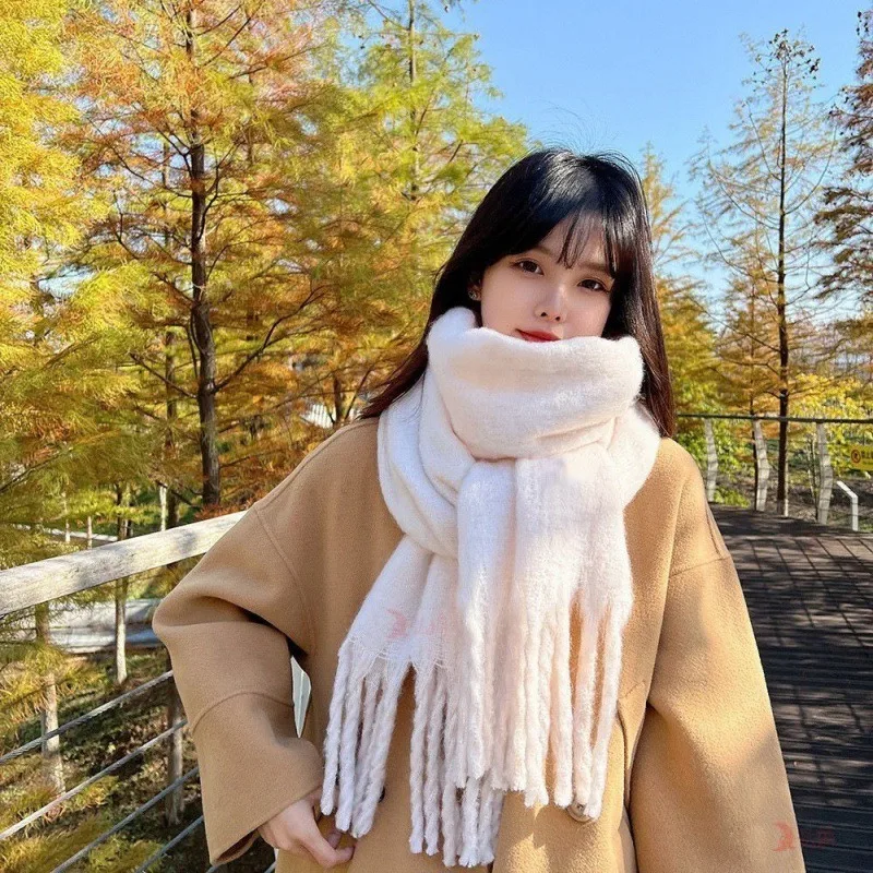 Women\'s Winter Scarves Cashmere Scarf Ladies Winter Black Scarf Warm Big Scarf XWJ12