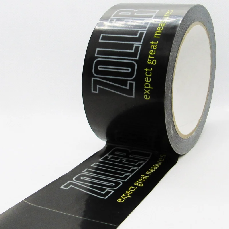 Customized productCustom Printed Plastic Wrap Tapes With Logo Black Shipping Packaging Tape