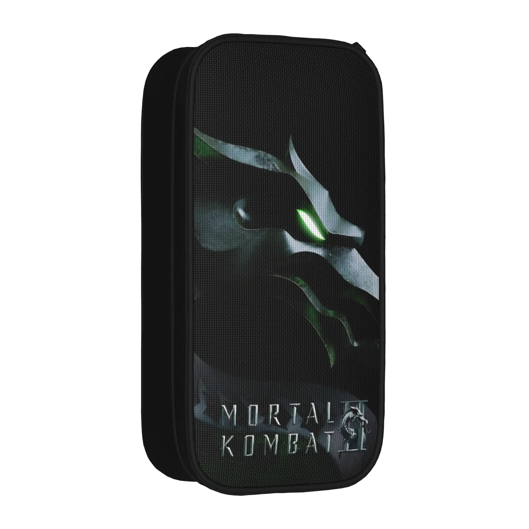 Caixa de canetas de grande capacidade Mortal Kombat II Moive 2026, material escolar, bolsa de lápis de camada dupla, bolsa de maquiagem feminina, presentes perfeitos