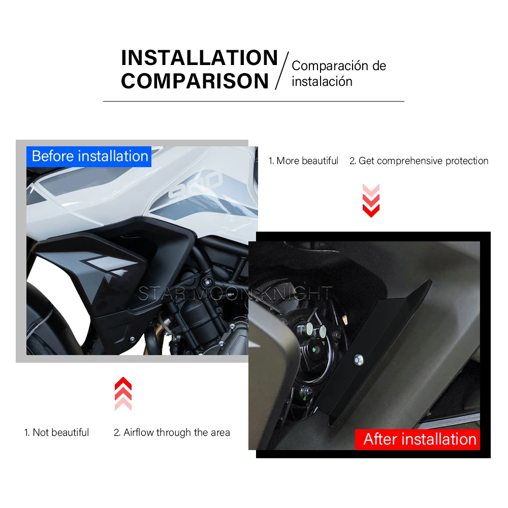 Air deflector For Tiger 900 Tiger 850 Sport TIGER 900 Rally pro 2020- Air Deflectors wind screen wind deflector Moto Accessories - view 3