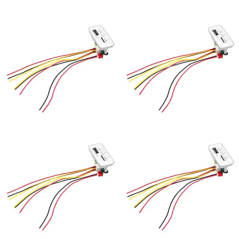 4X Bluetooth 5.0 Amplifier V5.0 Music Player DIY Wireless Mini MP3 Player Module 12V Car FM Radio Module-A08Q
