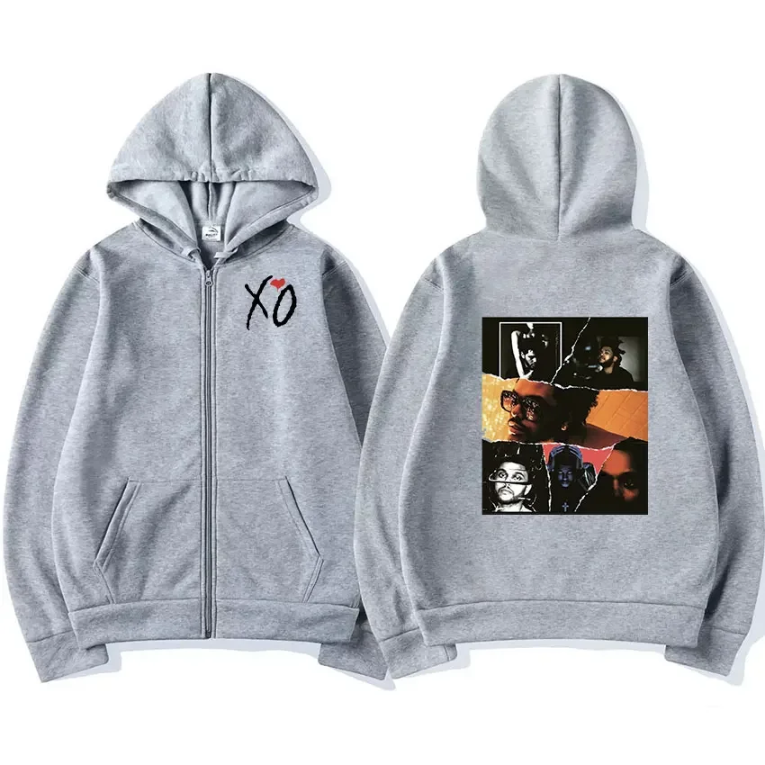 The Weeknd Xo Fashion Zipper felpa con cappuccio dopo le ore Til Dawn Zip Up Jacket felpa uomo donna Hip Hop Pullover felpe con cappuccio Streetwear