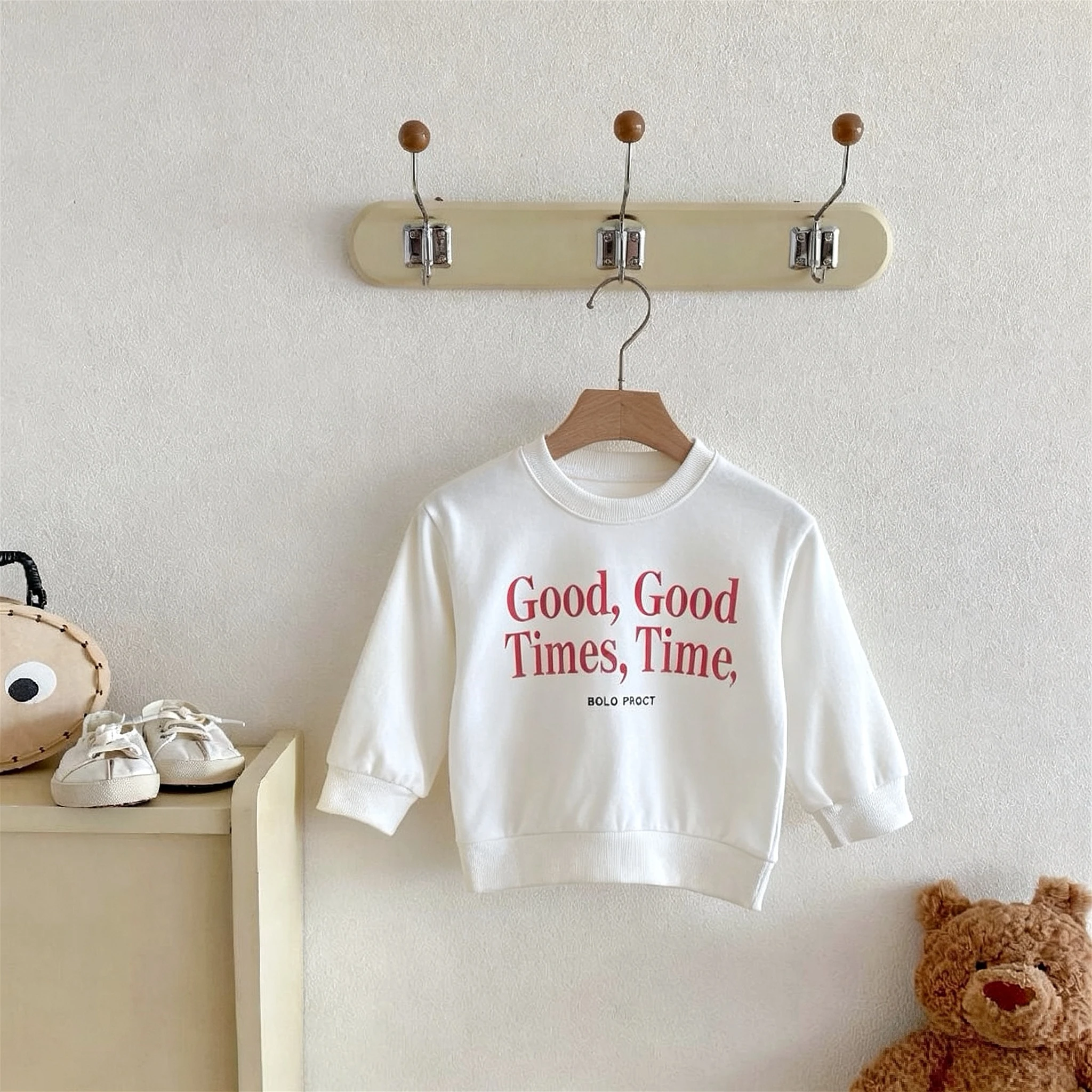 Autumn Clothing Children's Sweatshirts Long Sleeve Tops Simple Fashion Korean Kids Crewneck Hoodie Casual Loose Girl Boy Clothes