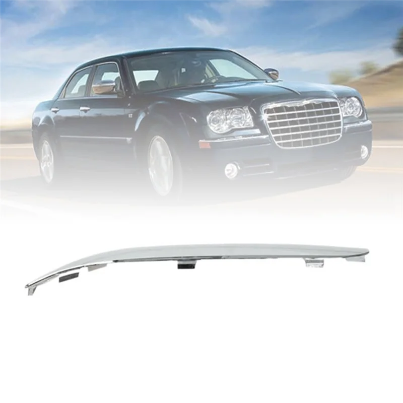 

1Pair 68127941AB, 68127940AB Parts Accessories For Chrysler 300 2011-2014 Front Bumper Molding Trim Set Left+Right