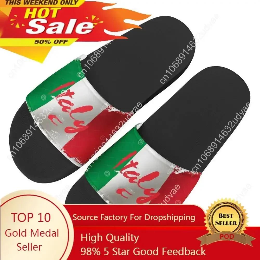 

Women Custom image Slippers Italian flag Print Summer Fashion Slide Sandals Outdoor Non-slip Beach Shoes Platform Flip Flops