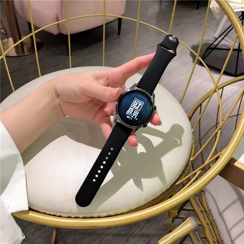 22mm 20mm strap For Samsung Galaxy watch 6/4/Classic/5/5 pro/Active2/Gear S3 Silicone bracelet Huawei watch GT 2/2e/3/3 pro band image 2