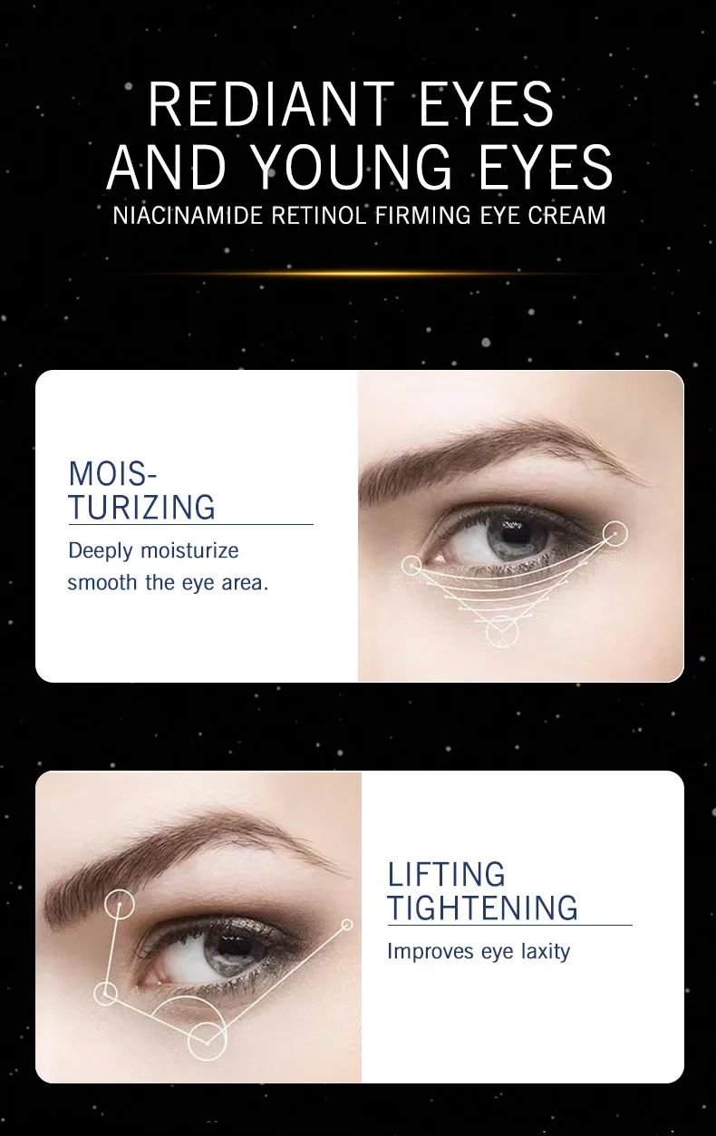 كريم عين TVLV Snake Venom Polypeptide كريم عين مرطب للعناية بالعين كرة ذيل السمكة