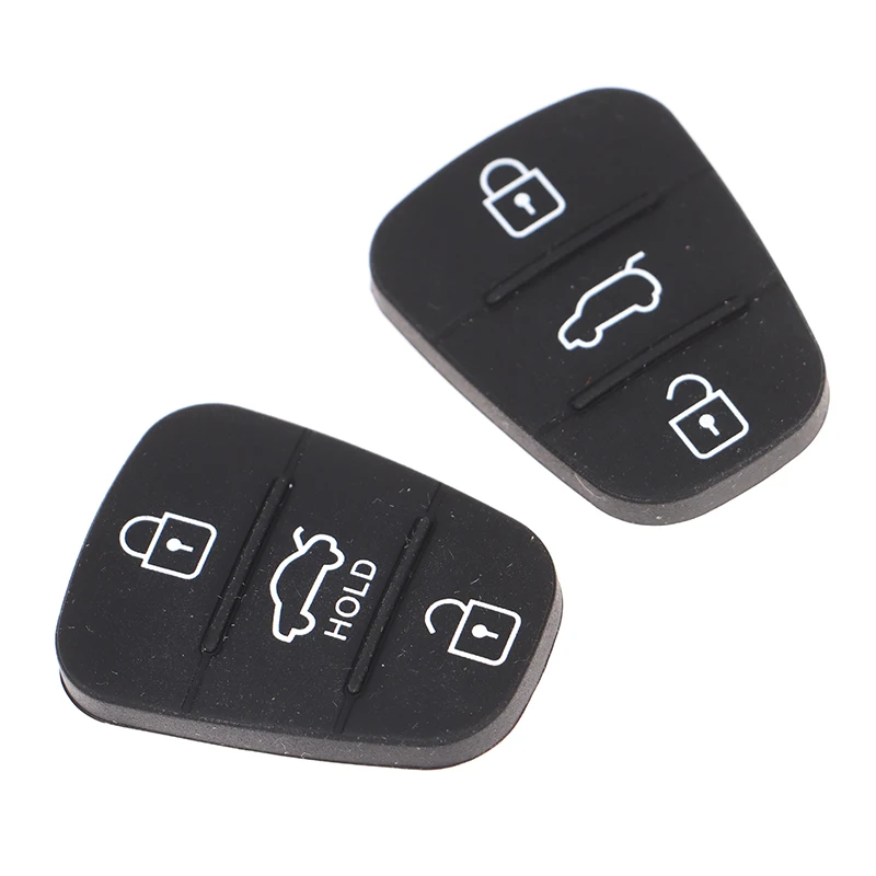 Silicone 3 Button Key Pad Shell Replacement Key For Hyundai Kia Auto Keys Partd