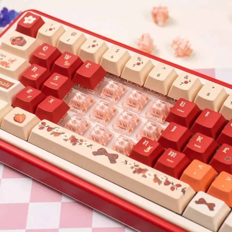 

UR65 Mechanical Keyboard RGB 3mode Gasket Hot Plug E-sports Support QMK/VIA Keychanging Red Customized Kit Bluetooth Link Gift