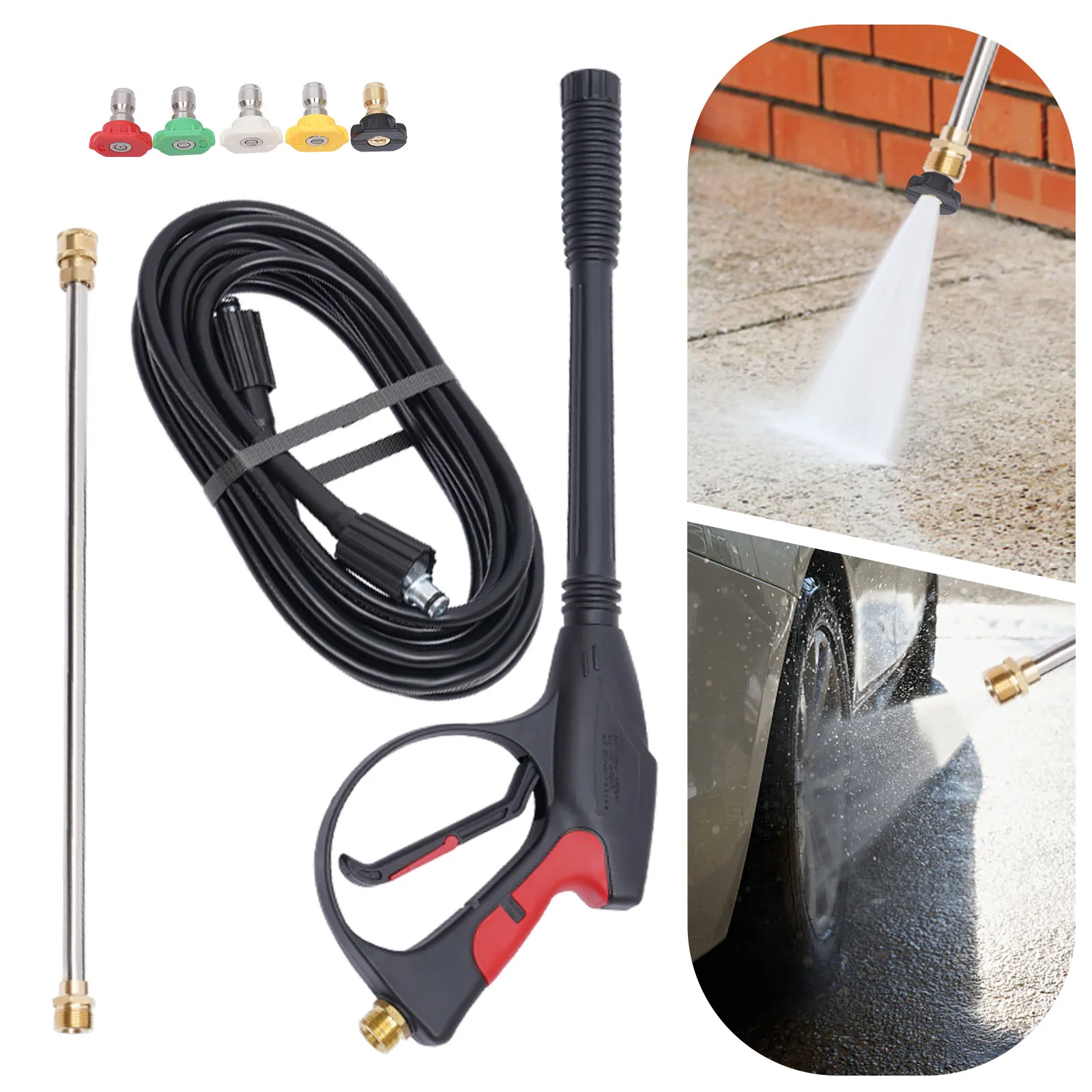 High-pressure Washer Water Jet Cleaner for Cars Patios Driveways & More, Powerful Portable & Easy to Use