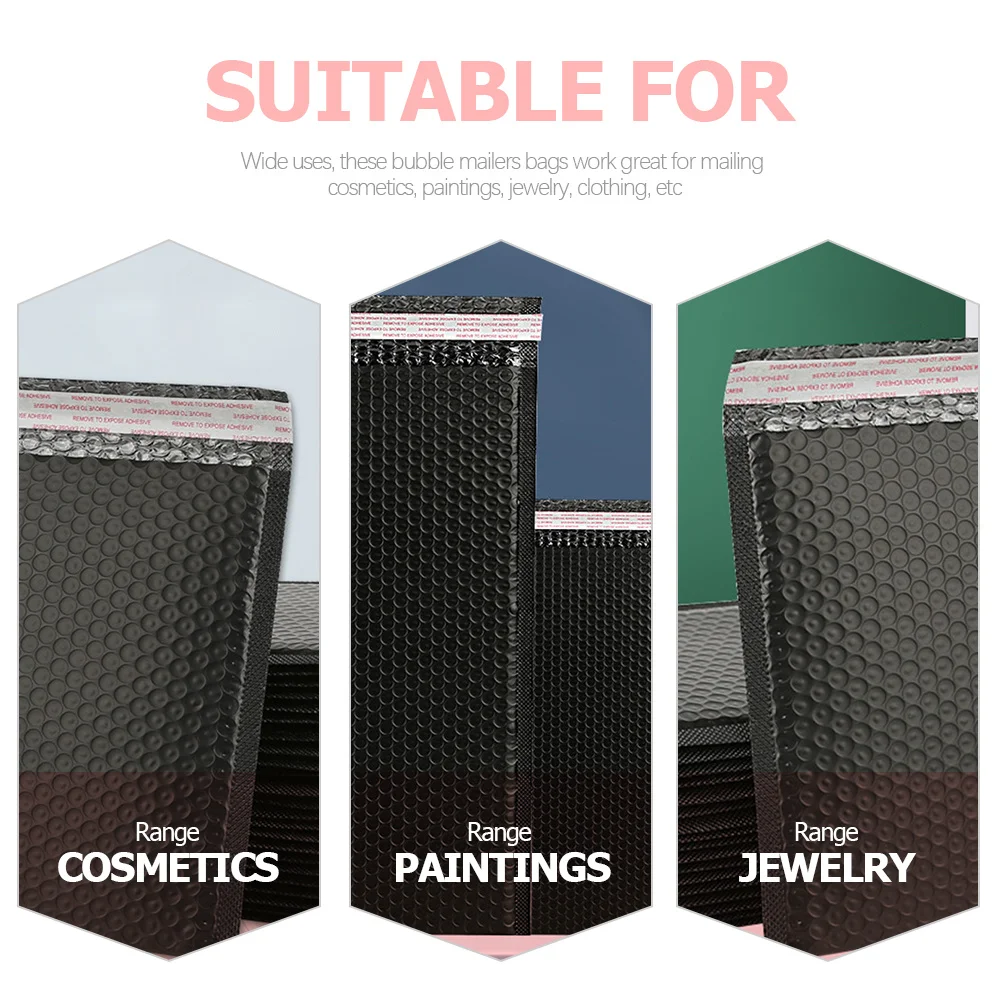 20 шт., пузырчатые почтовые конверты, мягкие конверты, самозапечатывающиеся транспортировочные пакеты, защитная упаковка для косметики, ювелирных изделий, пузырчатые почтовые конверты