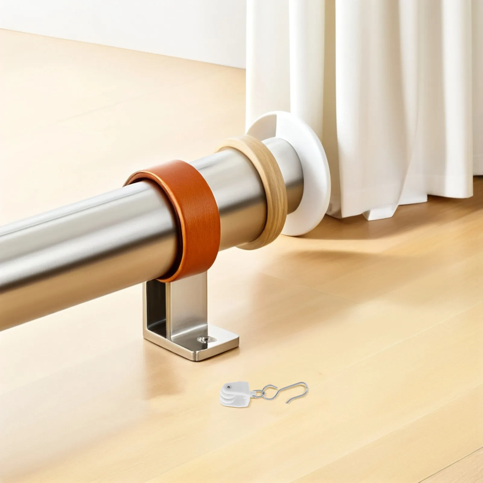 20Sets Curtain Track Gliders and Hooks Plastic Drapery Runners Heavy Duty Silent Rollers for Living Room Bedroom Motorhome