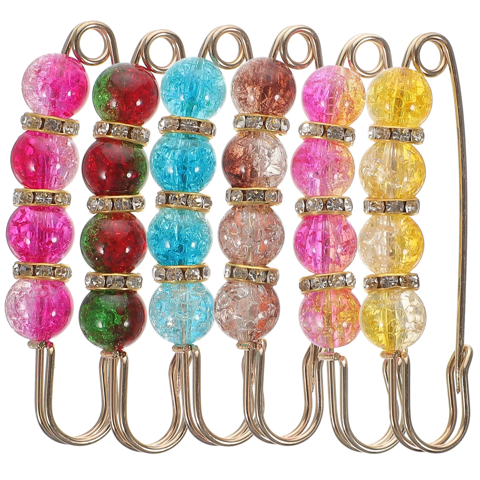 

6Pcs Pearl Brooch Pins Fashion Brooches for Women Shawl Sweater Hat Clips Classic Clothing Decor Clothes Pin Brooch Pin