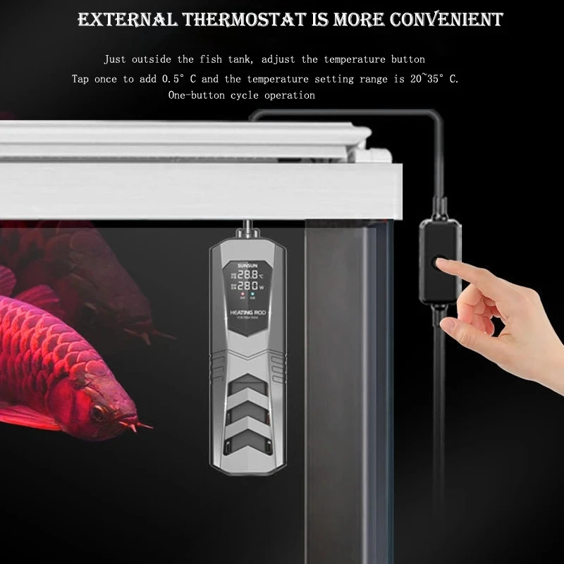 Fish Tank Heating Rod 1000W Aquarium Fish Tank LED Digital Adjustable Heating Rod Constant Temperature Control