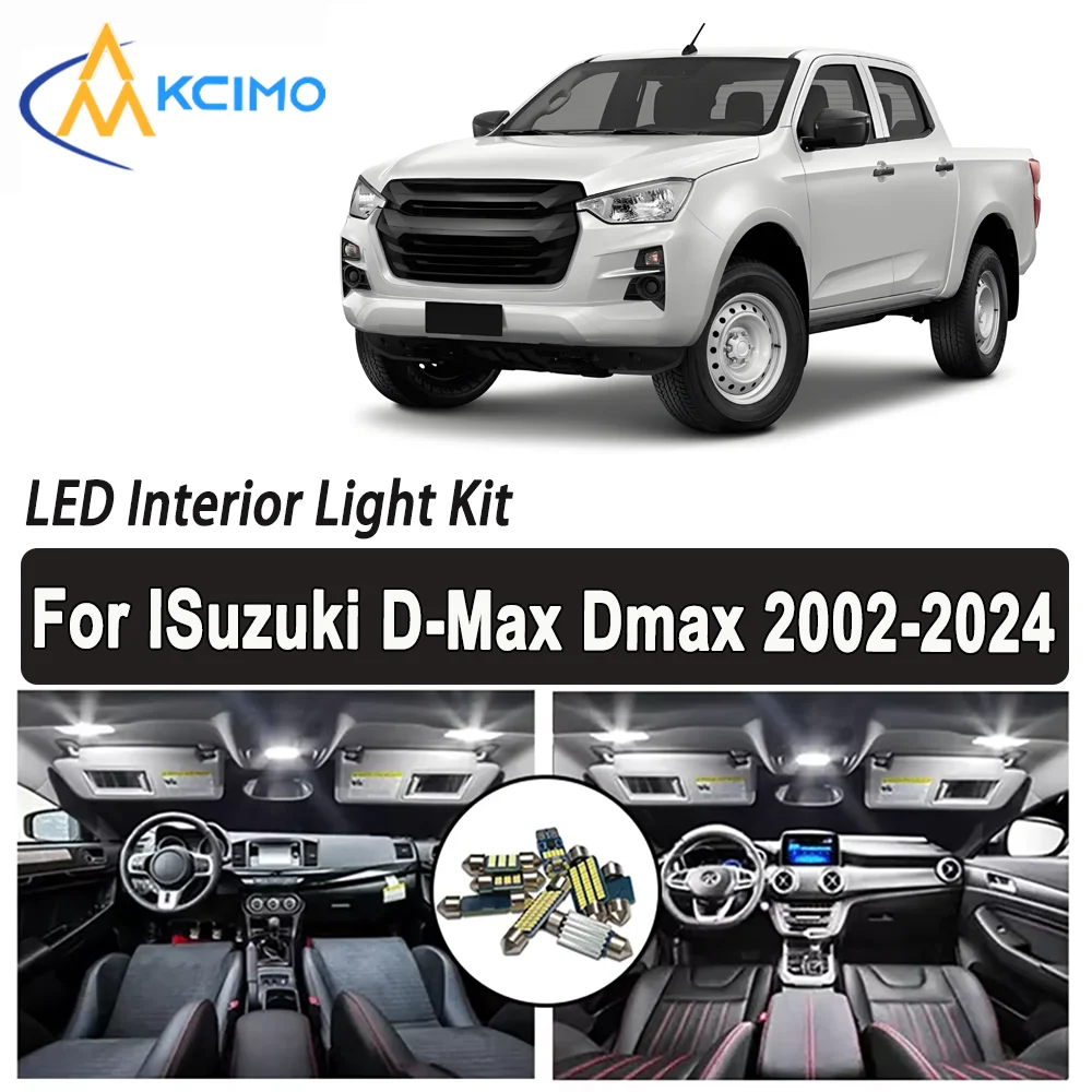 

Kcimo LED For ISuzuki D-Max Dmax 2002-2019 2020 2021 2022 2023 2024 Premium Bright LED Interior Dome Map Trunk Light Kit Car Led