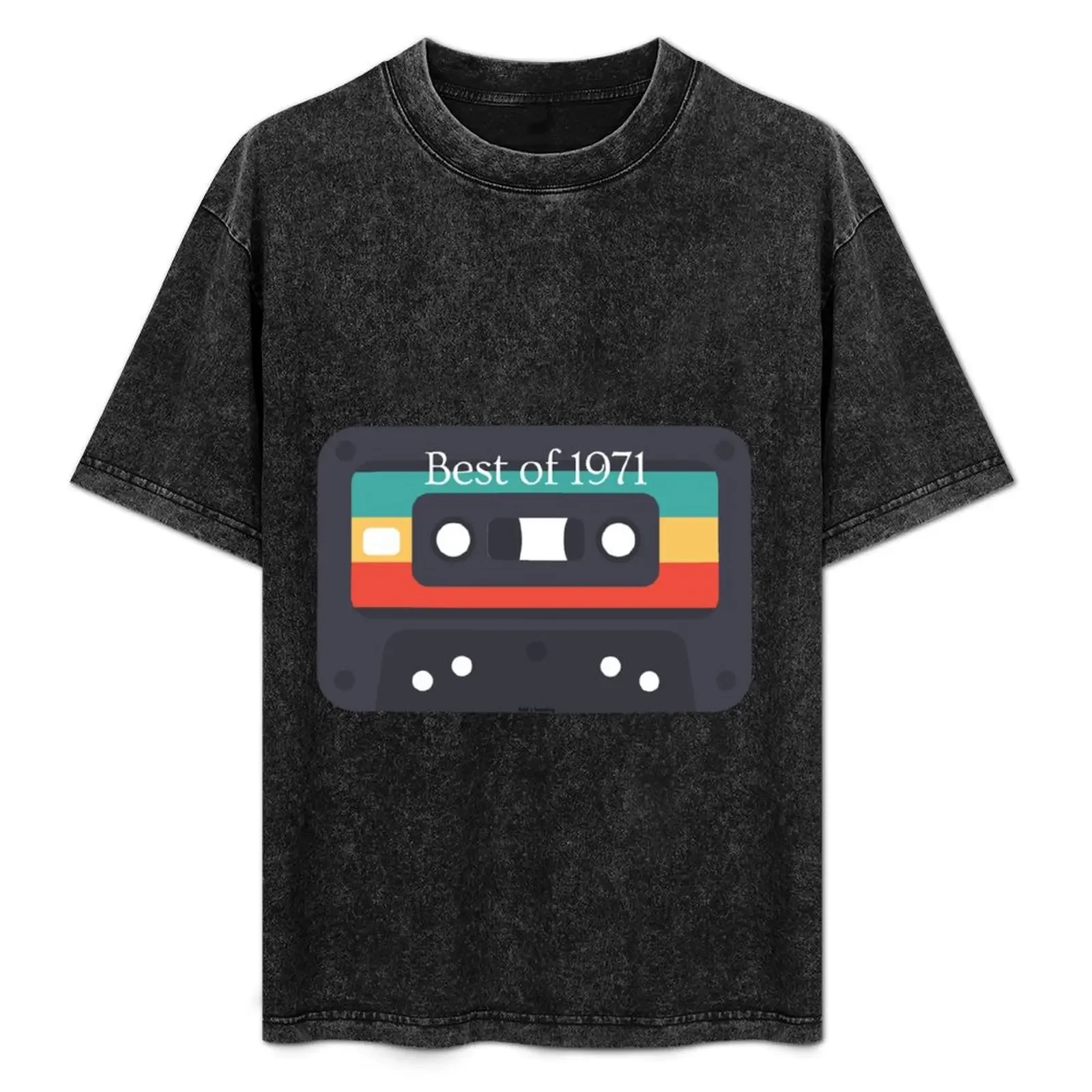 

Best Of 1971 50st Birthday Gifts Cassette Tape Vintage T-Shirt summer tops Clothing gifts for boyfriend mens tall t shirts