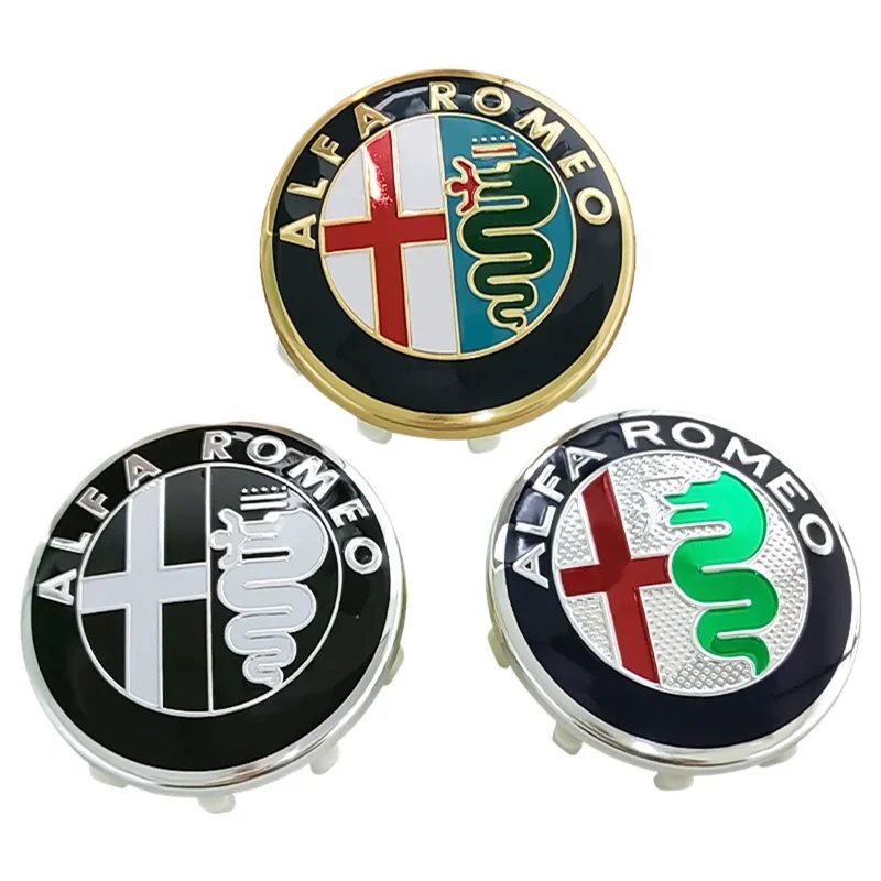 4pcs 58mm Car Wheel Rims Hub Center Caps for Alfa Romeo Logo Giulietta Mto Giulia GT 159 147 156 166 Stelvio Brera Aceessories