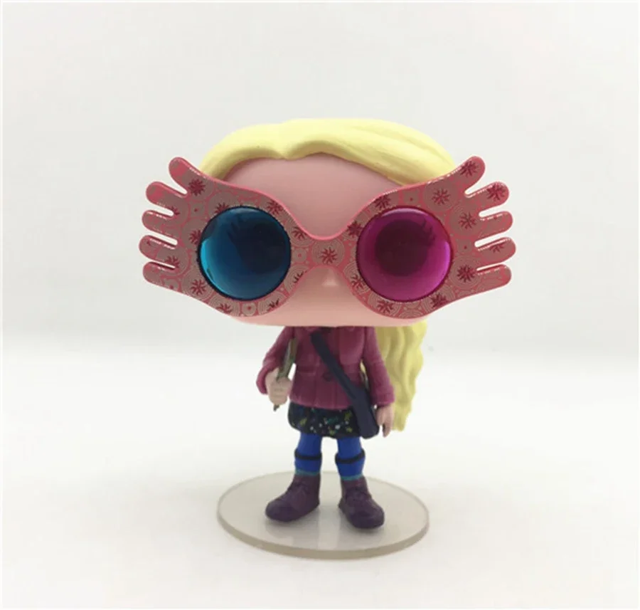 Pop Movie Harri Character Luna Lovegood with Glasses 10cm Vinyl Doll Action Figure Collection Model Toys with Retail Box