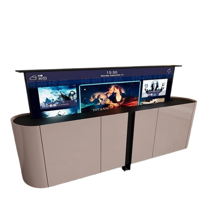 

Italian light luxury bedroom living room 55-65-75 inch hidden electric remote control lift modern simple integrated TV cabinet