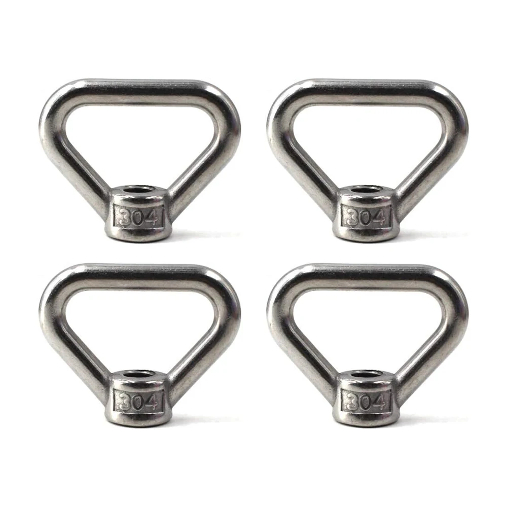 

M10 Lifting Eye Nut Ring Triangle Shape Thread Eye Nut 304 Stainless Steel Nut Pack of 4