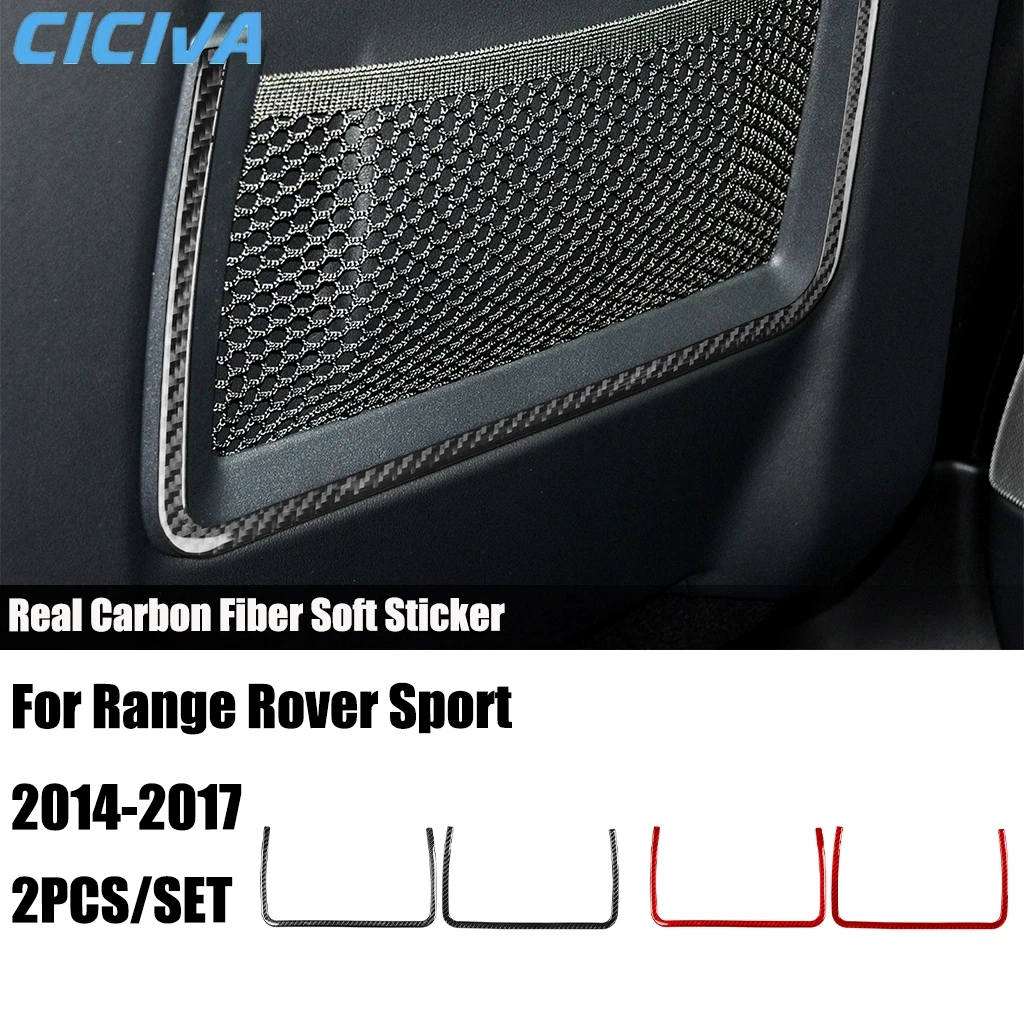 

Carbon Fiber Car Accessories Seat Backs Storage Modified Interior Trim Cover Soft Sticker For Range Rover Sport 2014-2017