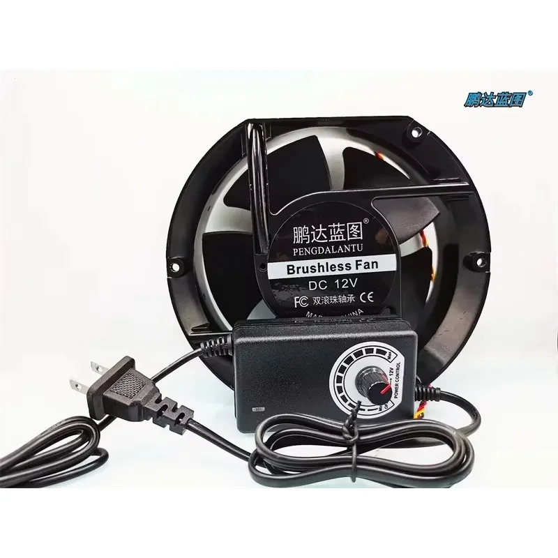 

aa Pengda Blueprint 17251 Радиатор шкафа сварочного аппарата 12 В 1,75 А Двойной шар Большой объем воздуха 172*51 мм Регулятор