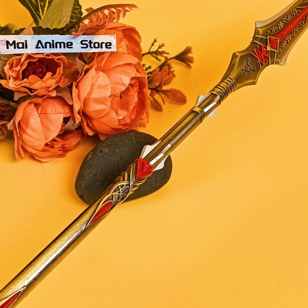 Espada de Damasco God of War Katana Kratos de 13,7 pulgadas y 35cm, espada de doble hoja, accesorio de Cosplay, juego 3A, tamaño Mini, Katana japonesa, juguete para regalo