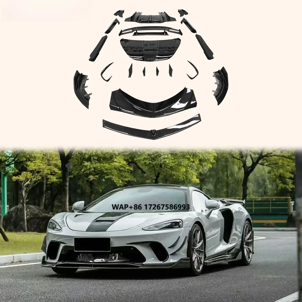 For McLaren GT 19-24 Carbon WP Style Hood Lip Skirts Spoiler Diffuser Body Kits