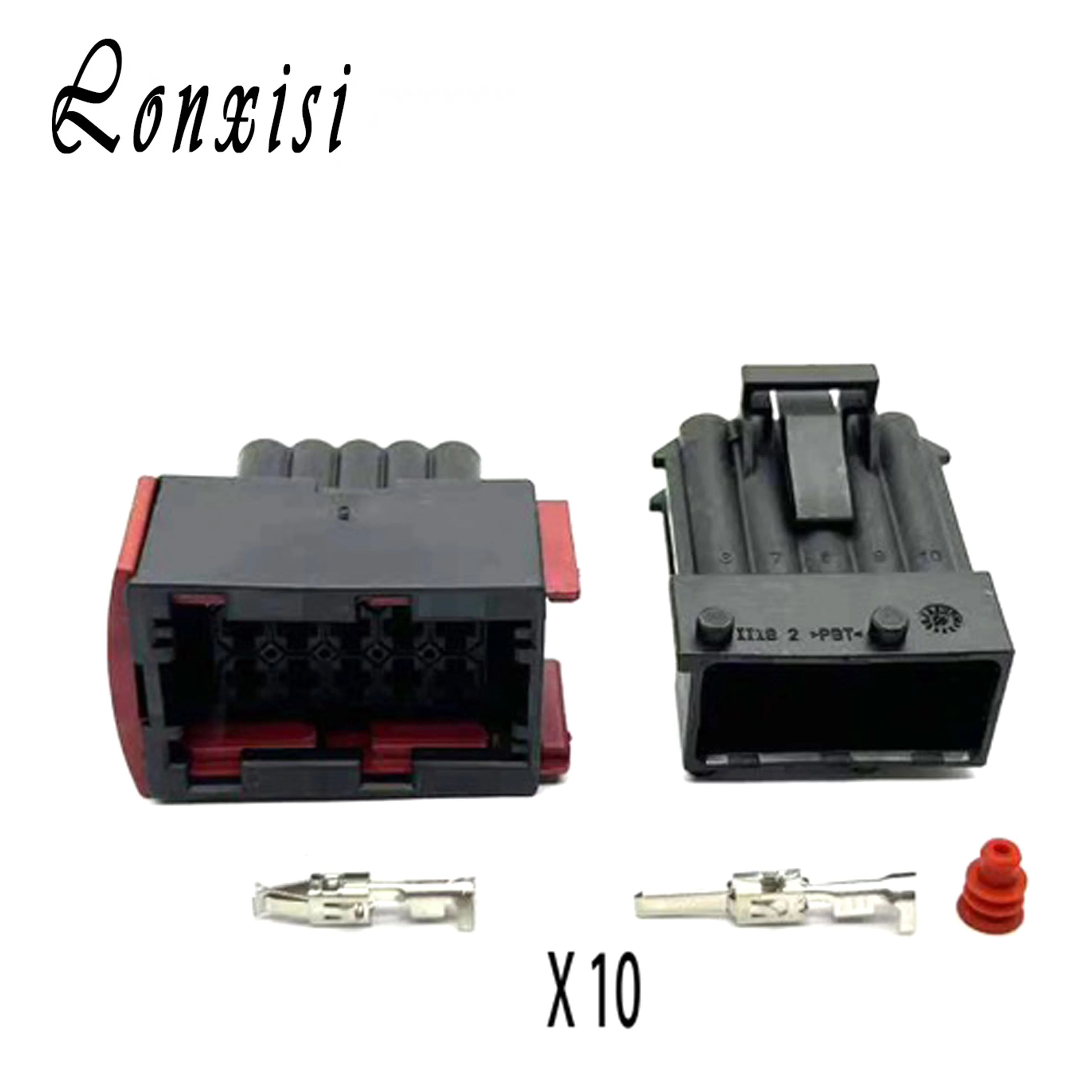 10 Pin 1-965424-1 Waterproof Wiring Connector 1-965423-1 Black Male Female Plug For Car Headlights