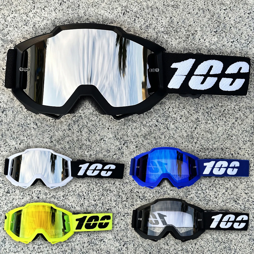 

100 Motocross Glasses Motorcycle ATV MTB Cross-country Riding Sports MX Goggles Motorcycle Helmet UV400 Bicycles Goggles