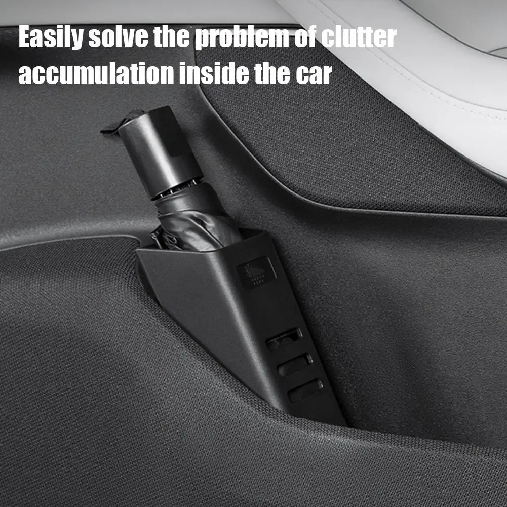 Suporte universal para guarda-chuva de carro, caixa de armazenamento para porta-malas, organizador à prova d'água para chuva, acessório interior para veículos SUV, Sedan e Hatchback