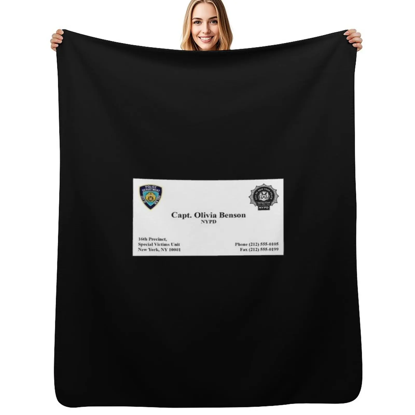 Captain Olivia Benson Sticker Throw Blanket Color Fast Cozy Throw Blanket