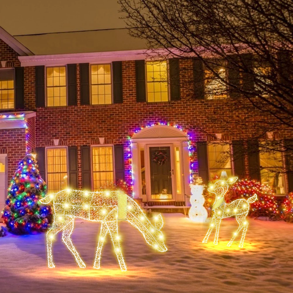 Imagem -03 - Decoração Iluminada da Família dos Cervos do Natal com Luzes Led Light up Bucks Interior ou Exterior Decoração do Gramado do Quintal Pcs