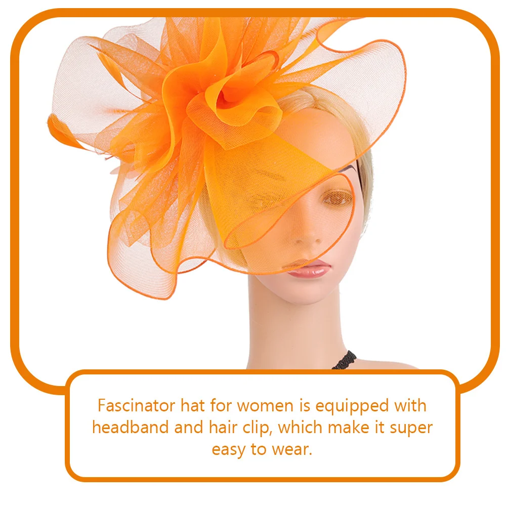 صافي الحجاب الفاسناتور قبعة للنساء الزفاف أغطية الرأس الزعنفة اكسسوارات 20S خوذة الشاي حفل زفاف الكنيسة الحدث #5