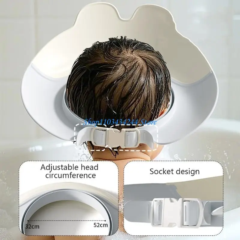 

Safe Bathing Hat Eye Protective Artifact Hair Washing Hat Protective Headwear Lovely Cartoon Baby Shower Caps