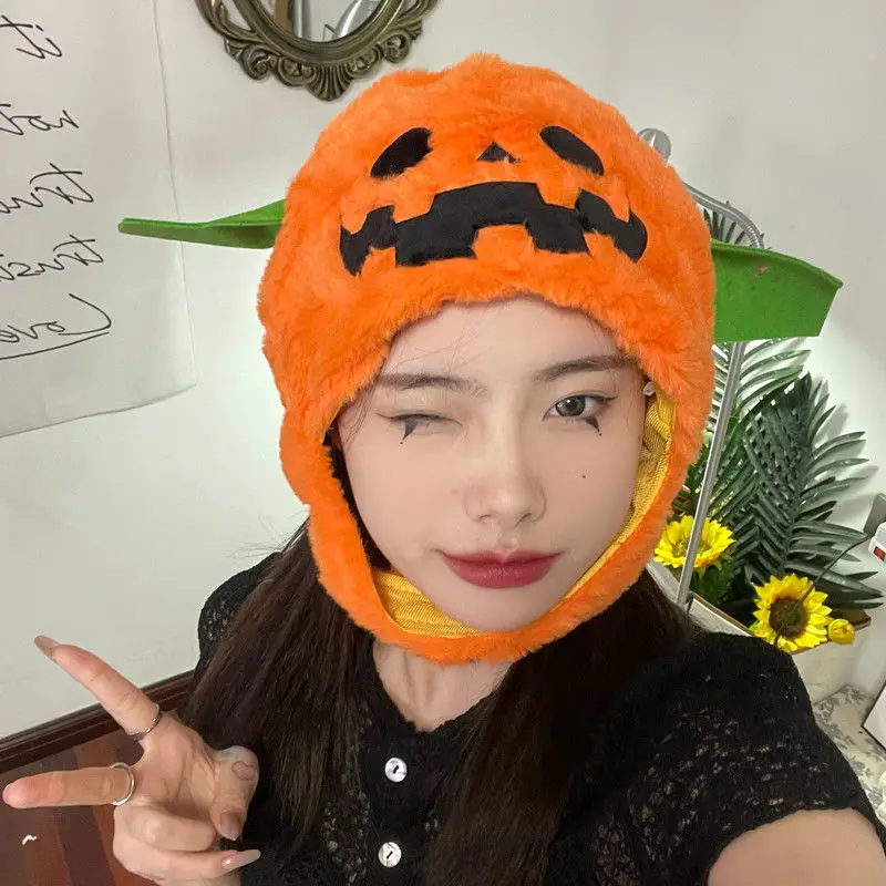 ハロウィーンのカボチャの頭飾りの帽子、創造的な悪魔の幽霊の帽子、写真の小道具、パーティーのパフォーマンス、カワイイ、y2k