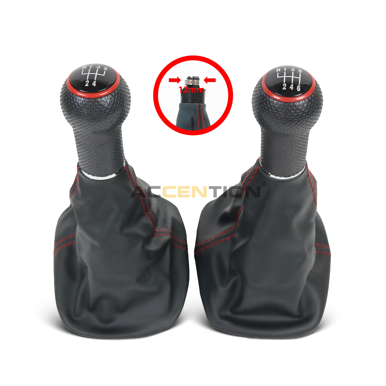 5 / 6 Speed Car Gear Shift Knob With Boot 12MM For VW Golf Bora Jetta GTi MK4 1999 2000 2001 2002 2003 2004