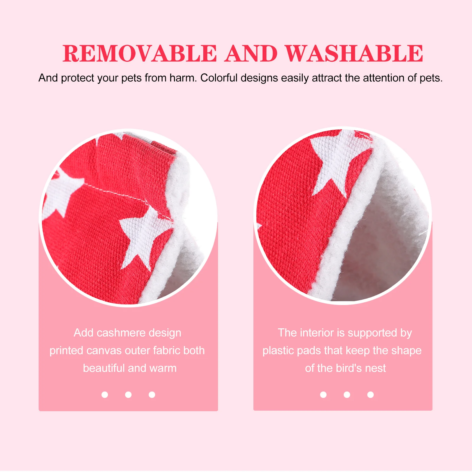 

Warm Bird Hammock Sleeping Nest Parrot Bedding Hideout Soft Comfortable Easy Clean Hanging Dual Buckles Flat Bottom Design