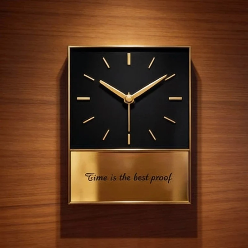 Vintage Wall Clock Silent Metal Bauhaus Classic Wall Clock Punch Free for Living Room Bedroom Home European American Decor