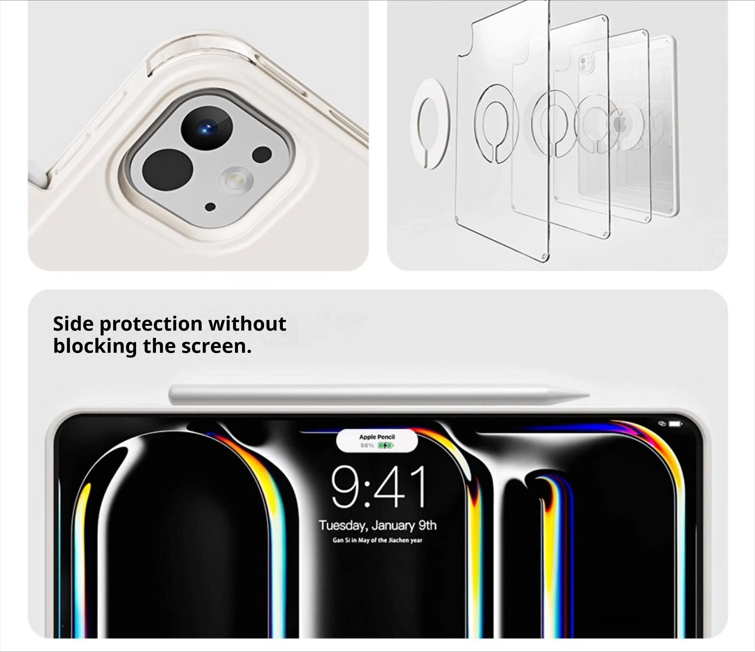 For iPad Magnetic Case for IPad 11th A16 Pro Air 13 11 M3 M2 M4 Funda Cover For iPad 2025 12.9' 9 8 7 6 5 4 10 Th Mini 7 6 Case