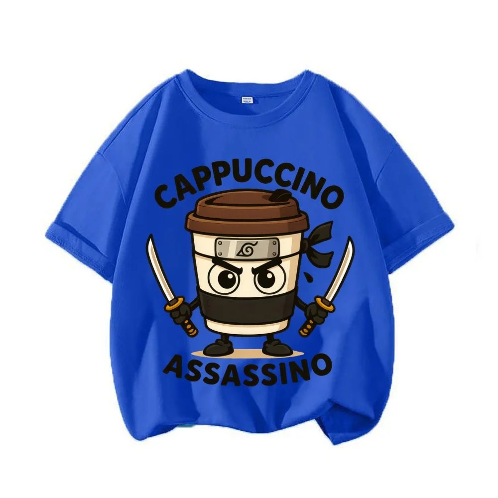 

Italian Brainrot Boys/ Girls T Shirt Tung Tung Sahur Kids Clothes Tralalero Patchwork T-Shirt Brainrot Cappuccina Children Tops