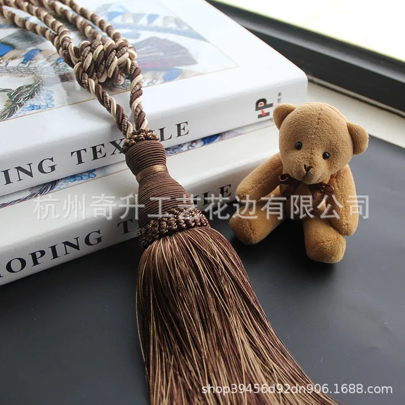 1PC Curtain Tassel Tieback Holder Tiebacks With Plastic Ball Accessory Tie backs Bandage Rope Decorative