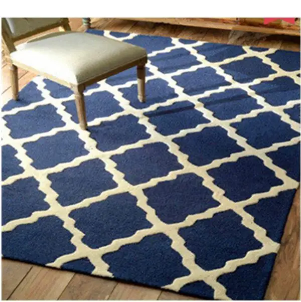 

Modern rectangle Acrylic Large Carpet For Living Room Bedroom Rug blue design fashion custom fitting mat