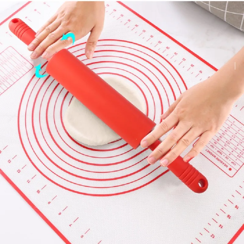 

Large Size Non-stick Silicone Rolling Pin Fondant DIY Kitchen Dumpling Roller Cake Noodles Bakeware Tools Keuken Knoedelrol