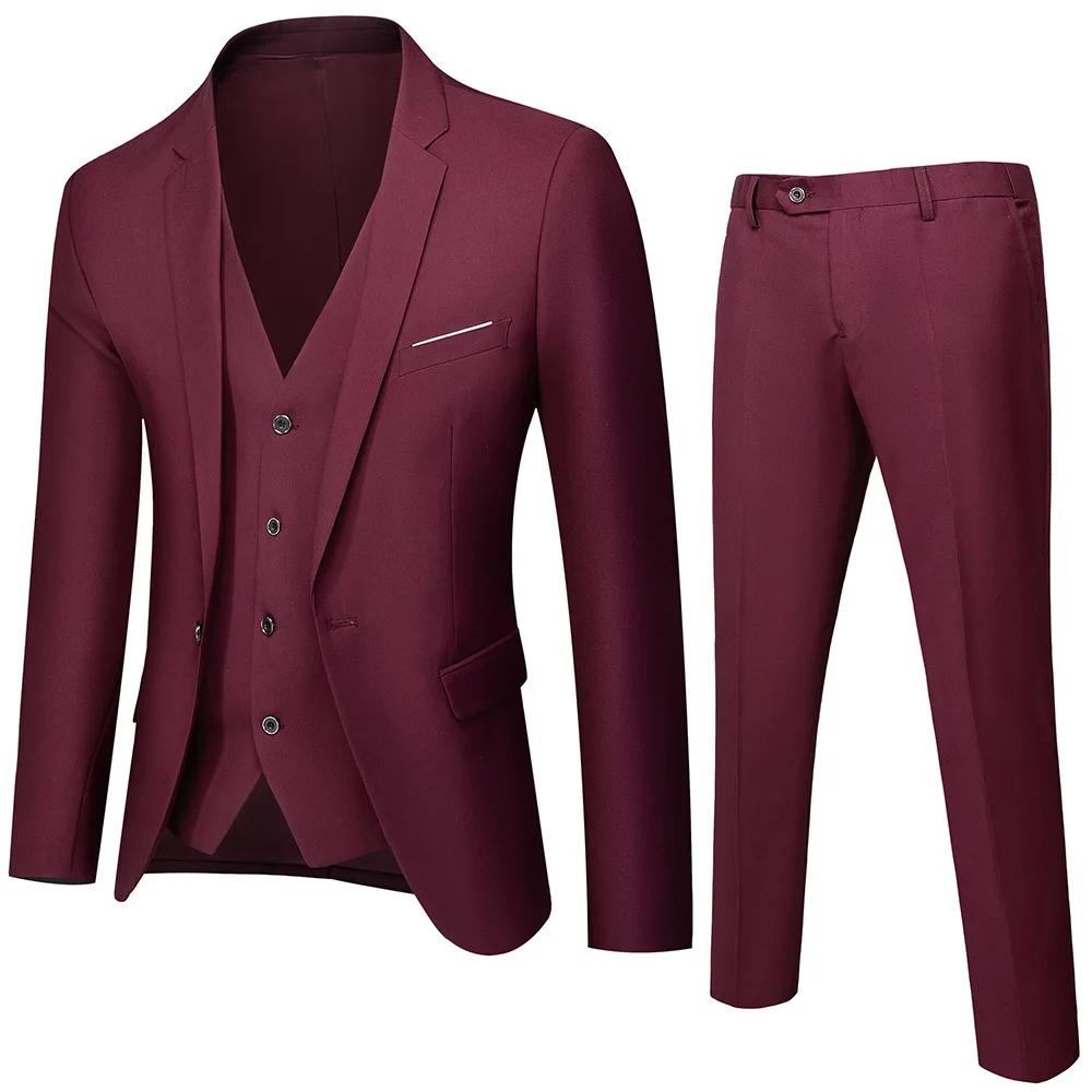 X129 Men's suit two-piece slim suit men's business suits groom wedding dress