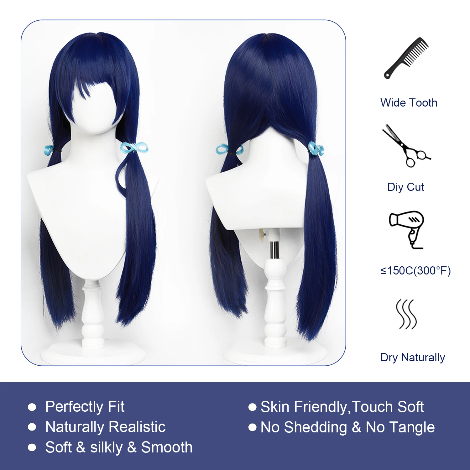 شعر مستعار تأثيري مورانو ساياكا 75cm مستقيم شعر مستعار أنيمي فتاة الحب لايف! نجم النجوم! شعر مستعار ذيل حصان مزدوج شعر مستعار اصطناعي أرجواني مع غرة