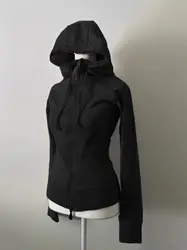 Goth Punk Clothes Hot Girl Winter Slim Y2k Hoodies 2000s Streetwear Korean Casual Sweatshirt Harajuku Vintage Hooded Woman Top