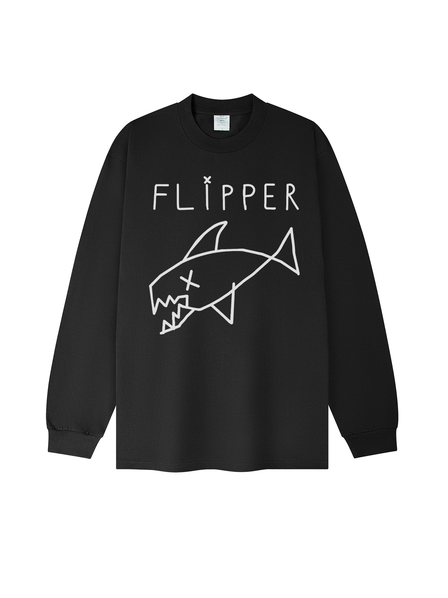 Kurt Cobain Pure Cotton Long Sleeve T-Shirt Gun Flower  Disbanding Rock Band Print Casual Comfortable Breathable Youth...