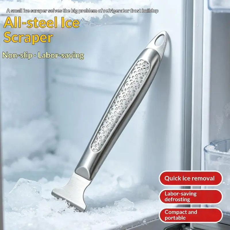 Stainless Steel Refrigerator Deicer Freezer Ice Scraper Defrost Shovel Household Cleaning Removal Scoop
