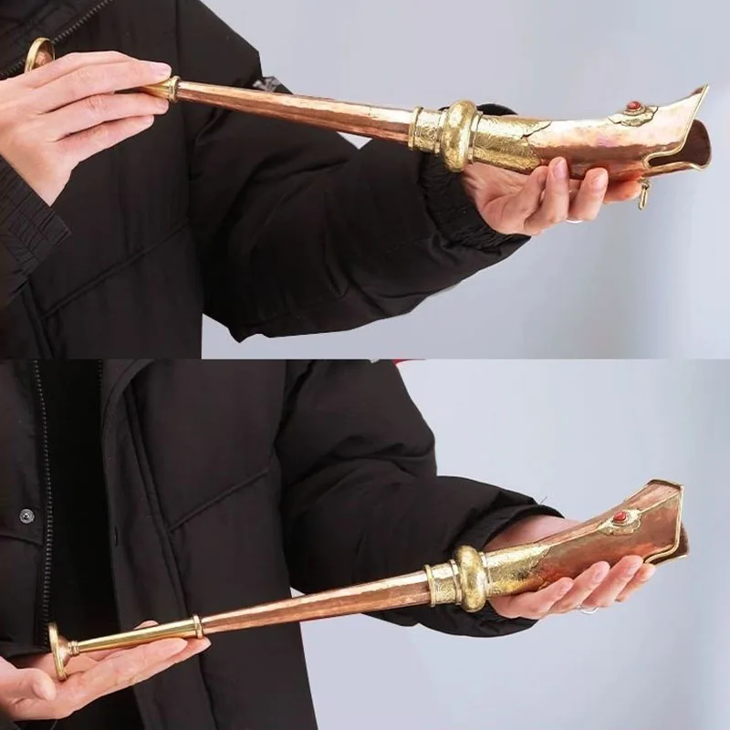 Tibetan Copper Trumpet Nepal Handmade Kangling Horn Beginner Portable Playing Suona Professional Nation Musical Instruments